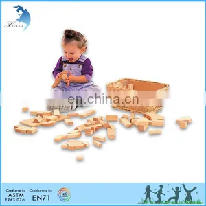 Children Eco-fashion Wood Montessori Training Blocks Toys thumbnail-6