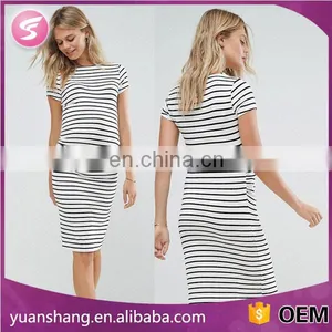 New Look Stripe Side Detail Pregnant Women Maternity Dress Design thumbnail-1
