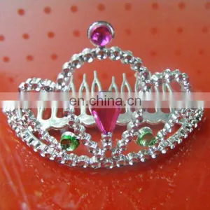 Carnival Cheap Children Prom Small Princess Mini Plastic Crown PH-0037 thumbnail-1