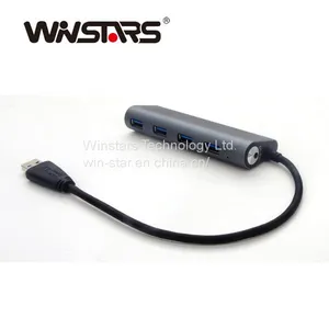 4 Ports USB 3.0 Hub Aluminum Design Multi-function USB Docking thumbnail-4