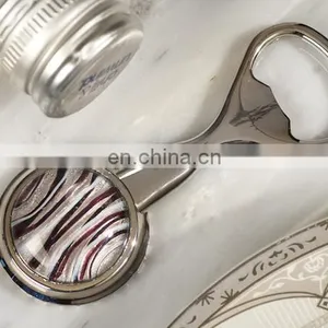 Silver and Burgundy Art Deco Glass Bead Bottle Openers thumbnail-1