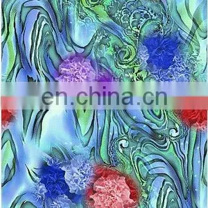 Digital Printing Factory Lilan 100% Viscose Spun Rayon Knitted Printed Fabric With 50S thumbnail-1