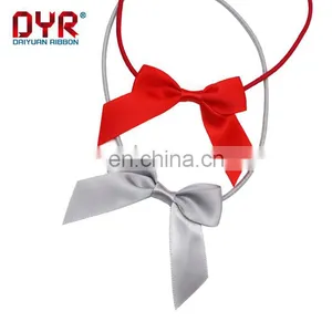 Pre-tied Satin Ribbon Bow With Elastic Loop thumbnail-2