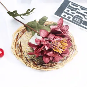 Cheap Artificial Flower Wedding Photography Hand Bouquet Single Stem PE Peony thumbnail-3