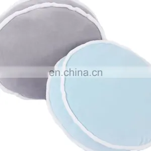 High Quality Light Blue Round Plush Decoration Cushion Round Cake Stuffed Chair Pad Car Seat Cushion thumbnail-1