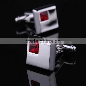 Shirt Cufflinks Wedding Silver Business Mens Wholesale Stainless Steel Crystal thumbnail-4