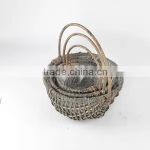 Plastic Lined Plant Basket thumbnail-1