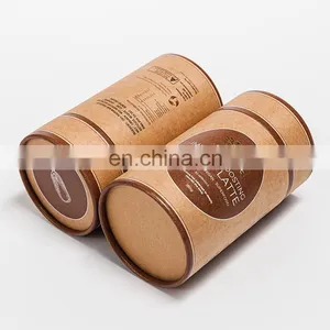 Biodegradable Custom Printed Protein Powder Pure Paper Round Cardboard Paper Tube Packaging Tube Box thumbnail-2