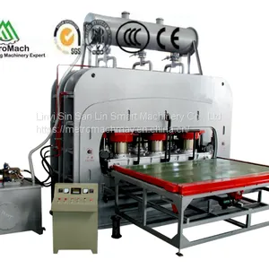 Short Cycle Melamine Laminating Hot Press for HDF Laminate Flooring, Furniture thumbnail-3