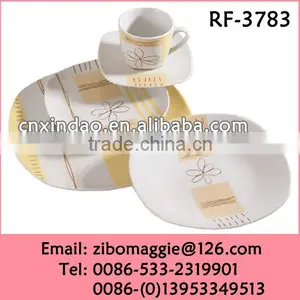Zibo Made Good Quality Personalized Porcelain New Custom Design Dinner Set Tableware Not Expensive thumbnail-1