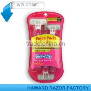 Good Quality Triple Blade Razor One-time Use Razor thumbnail-5