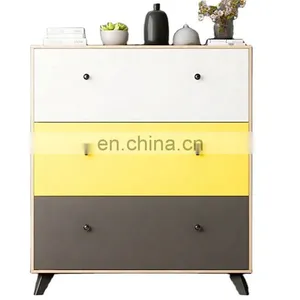 Modern Simple Color Wooden Home Shoe Cabinet Rack thumbnail-1