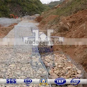 6*8cm Mesh Hot Dipped Galvanized Gabion Basket thumbnail-1