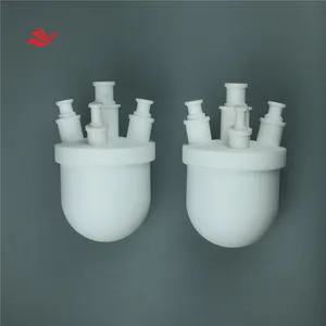 Laboratory 500ML PTFE Round Bottom White Three-necked Flasks With Plug Seal thumbnail-1
