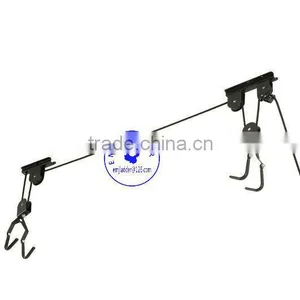CEILING MOUNT BICYCLE LIFT BIKE RACK GARAGE STORAGE NEW thumbnail-1