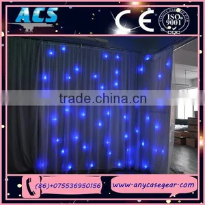 ACS Star Cloth, DJ Booth Deck Stand Curtain , White Leds For Home Party Quality Choice thumbnail-1