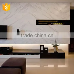 Top Grade Natural Polished Volakas White Marble Tiles thumbnail-2