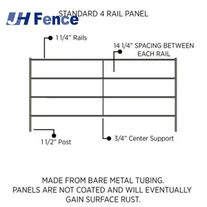 Galvanized 6ft 12ft Heavy Duty Used Metal Horse Fence Panels/Round Pen Panels Livestock Cattle Panels/Horse Corral Panels thumbnail-5