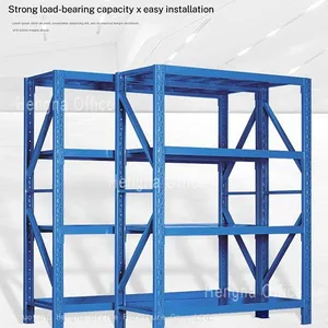Tool-Free Boltless Shelving (No Drill, No Wrench) – Assemble With Rubber Hammer Only, 2 People 20 Min Setup thumbnail-1