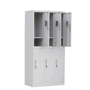 Office Furniture KD Storage Cupboard Dormitory 6 Door Steel Locker Cabinet thumbnail-2