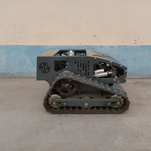 Industrial Grade Gasoline Electric Hybrid Single Cylinder Fast Weeding Rubber Track Remote Brush Mower With 550mm Cutting Width thumbnail-4