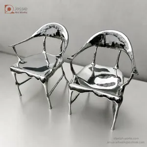 Custom Sculptural Metal Chair thumbnail-1