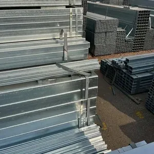 15mm 20mm 40mm 50mm 80mm 100mm Hot Dipped Galvanized Steel Square Pipe / Rectangular Steel Tube / Steel Hollow Section Pipe thumbnail-1