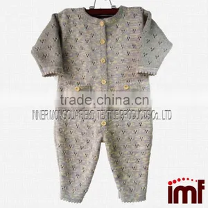 Lace Pattern Cashmere Baby Romper thumbnail-1