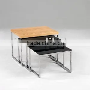 Modern Coffee Tabel/ Tempered Glass Cafe Table Sets thumbnail-1