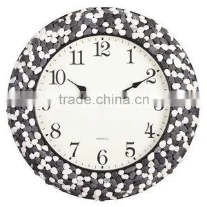 46cm Home Decorative Natural Cobblestone Wall Mounted Clock Mute thumbnail-1