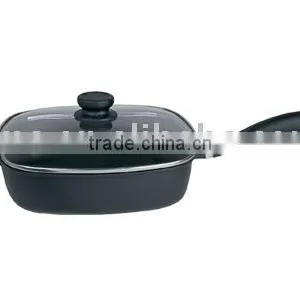28cm Cast Aluminium Square Pan With Long Handle thumbnail-1