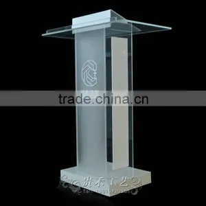 Modern Wooden Church Pulpit Acrylic Church Podium Lectern Supplier's Choice thumbnail-1