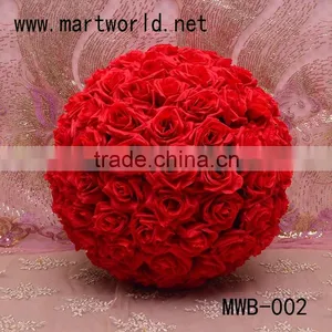 Wholesale Ivory Fabric Decorative Artificial Flower Ball for Wedding Decoration( MWB-002) thumbnail-2