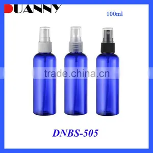 WHOLESALE 100 ML BLUE SPRAY BOTTLE, CUSTOM 100ML BLUE PET PLASTIC SPRAY BOTTLES thumbnail-1