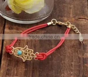 2014 Color Tiny Leather Bracelet, Crystal Rhinestone Bracelet, Leather Rhinestone Bracelet, thumbnail-1