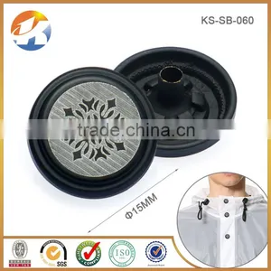 Decoration Black Flat Rim Metal Snap Buttons for Coats thumbnail-1