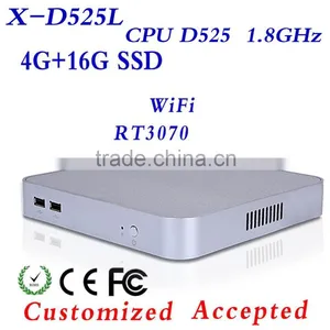 Small Size but Durable and Efficient Computers INTEL D525 4g Ram Ultra Thin Mini PC Computer Desktop pc Mini pc Thin Client thumbnail-1