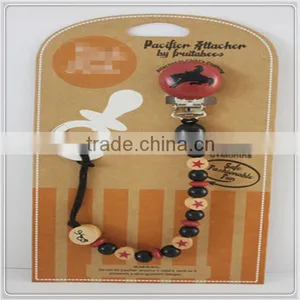 Wooden Baby Soother Chain Holder Children Pacifier Clip thumbnail-2