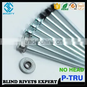 HIGH QUALITY DOUBLE CSK COUNTERSUNK STEEL POP PULL THRU BLIND RIVETS FOR ELECTRONIC COMPONENTS thumbnail-1