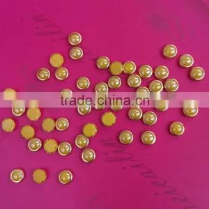 500pcs New Design Ceramic Gems Stone Nail Jewelry With Gold Metal Ring 3mm, 4mm thumbnail-6