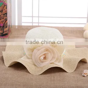 Promotion Ladies Flower Sombrero Hat,Straw Hat Beach Hat For Women thumbnail-6
