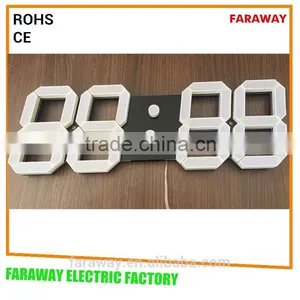 Patented 3D Cubic White Led Clock With Remote thumbnail-5