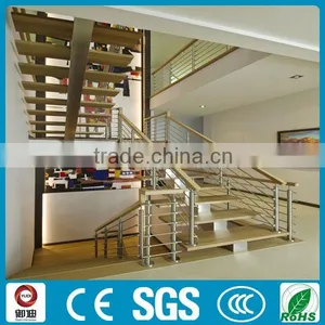 U Shape Modern Indoor Attic Prefab Metal Used Wood Stairs thumbnail-2