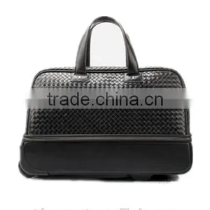Design Leather Laptop Travel Trolley Luggage Bags, Foldable Traveling Bag thumbnail-1