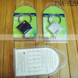 TSA529 3 Dial Wholesale Travel Zinc Alloy TSA Luggage Lock thumbnail-6