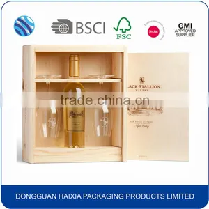 China Manufacture Antique Wine Bottle Gift Box , Natural Wooden Wine Box Custom Quality Choice thumbnail-1