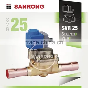 SVR25 EVR25 1-3/8 1-5/8 ODF Solder Piston Operated Solenoid Valve With 110v 220 230 Volt AC for R134a R22 R407C Refrigerant thumbnail-1