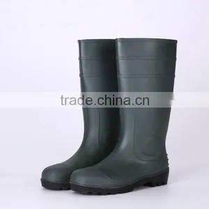 Cheap Simple Style Safety PVC Rain Shoes With Steel Toe, Industrial Safety Boots thumbnail-1