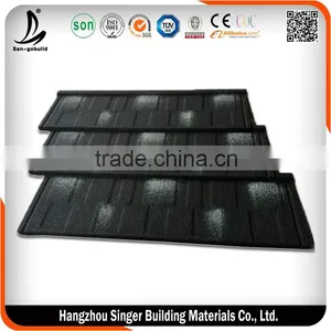 Zincalumed Steel Tile , Stone-coated Metal Roofing Tiles Long Service Life thumbnail-1