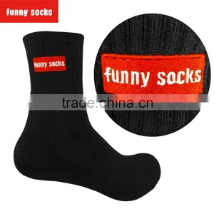 Fashion Design Your Own Embroidery Logo All Styles Socks thumbnail-3
